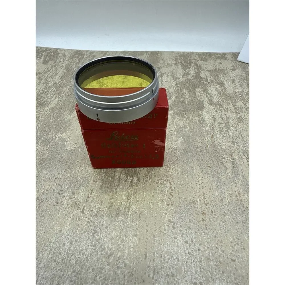 Ernst Leitz Leica Gelbfilter 1 Yellow Camera Filter Model XOOQG Wetzlar Germany